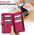 TwoHead 11 for iPhone Wallet Case with Card Holder & Detachable Magnetic Phone Case, PU Leather Wallet with Wrist Strap