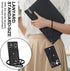 for Samsung Galaxy S24 Ultra Phone Case for Women, Crossbody Wallet Case with Credit Card Holder, Shockproof Black