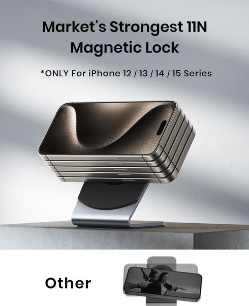 INIU 15W Magsafe Charger, Fast Charging Magnetic Wireless Stand, Adaptive Light and Cooling Fan for iPhone 15/14/13/12