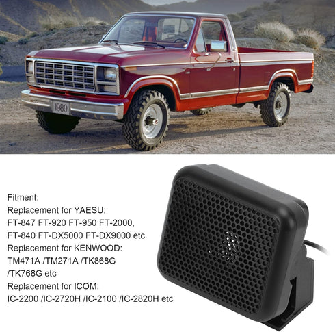 Radios External Speaker, 3W 8O Black ABS Two Way Universal CB Speaker for Car Radio and Small Speakers