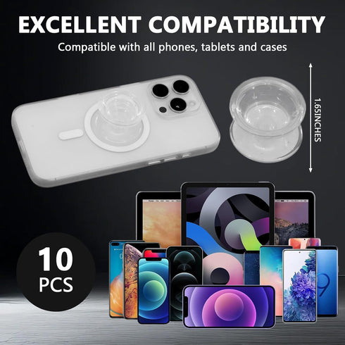MVVM 10 Pcs Expandible Collapsible Mobile Phone Grip Stand Holder, Self-Adhesive Adhesive on The Bottom, Suitable