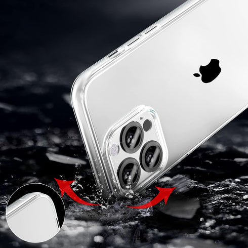 TENOC 15, 6.1 Inch Phone Case Compatible with iPhone Clear Case Shockproof Protective Bumper Slim Cover
