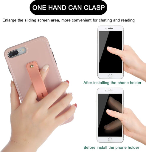 Weewooday 6 Pieces Phone Grip Holder, Telescopic Finger Strap Stand for Most Smartphones in Vibrant Colors