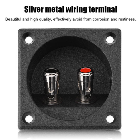 Speaker Box Terminal Cup, Double Binding Post Speaker Terminal Board, Push-in Jack Spring Loaded Connector for DIY