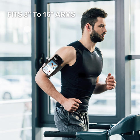 Cell Phone Running Armband - 360° Rotatable Detachable Arm Band for iPhone 16 15 14 13 12 Pro Max Plus, Samsung Galaxy
