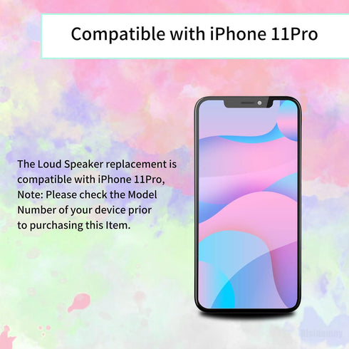 Loud Speaker Ringer Buzzer Replacement for iPhone 11 Pro Unit, 11Pro Repair Assembly, Fix Audio Performance