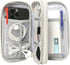 Travel Organizer Pouch - Portable Waterproof Double Layers Storage Bag for Electronic Accessories, Light Grey, Large