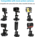PellKing Action Camera Suction Cup Mount with Adhesive Pad for Vehicle Windshield & Dashboard, Compatible with GoPro