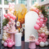 Jnbasdffb 6.6 Orange Purple White Daisy Wedding Arch Cover,Stretchy Spandex Arch Backdrop Stand Covers FT,Oil Painting
