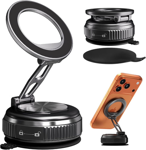 Weozhcie Car Phone Holder for Magsafe, 360 Adjustable Foldable Car Mount [108LBS Strongest
