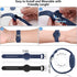 2 Pack Kids Airtag Bracelet, Hidden Wristband, Black + Blue Silicone Anti-Lost Apple Airtag Holder Case for Child