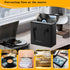 Fireproof Vinyl Record Storage Box, Water Resistant Organizer, Collapsible Carrying Case with Lid, Holds 30 Albums,