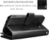 NJJEX Compatible with LG G8 ThinQ Case, PU Leather Wallet Case with 9 Card Slots, Detachable Kickstand, Black
