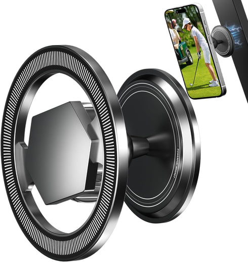 Magnetic Golf Cart Phone Holder, 360 Rotation Magnetic Phone Holder for Golf