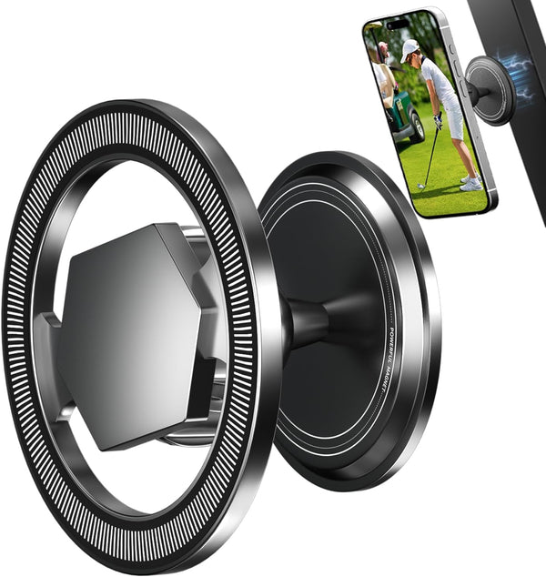 Magnetic Golf Cart Phone Holder, 360 Rotation Magnetic Phone Holder for Golf