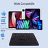 Wireless Bluetooth Keyboard with Touchpad, Portable Ultra Slim 7-Colors RGB Backlit Rechargeable Keyboard for iPad