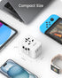 LENCENT Universal Travel Adapter, GaN III 30W International Charger with 2 USB & 3 Type-C Ports