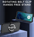 Heavy Duty Case for Moto G 5G 2024/Moto G Play 5G 2024, with Belt Clip, Tempered Glass Protector, Black