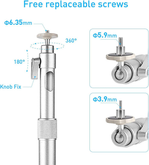 NIERBO Universal Projector Wall Ceiling Mount Hanger, 360° Rotatable Head, Extendable 11.8 to 19.7 Inch