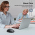 TECKNET Wireless Mouse (BT5.0/3.0 & 2.4G) Rechargeable 4800 DPI Silent Mouse, 8 Buttons, USB A Wide Compatibility - Grey
