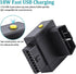 AUTANCTOR OBD2 1-to-2 1-Press 18W 16-Pin Splitter Adapter with Power Cut Switch & USB Fast Charging Car OBD Port