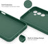 AK Samsung Galaxy A25 5G Case, Stylish Slim Liquid Silicone Full-Body Protective Cover, Dark Green