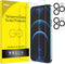 JETech 2-Pack Tempered Glass Screen Protector for iPhone 12 Pro 6.1" with Camera Lens Protector.