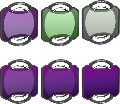 ND Filters Set for DJI AVATA2 - 6 Pack (UV, CPL, ND8, ND16, ND32, ND64) Multi-Coated HD Optical Glass