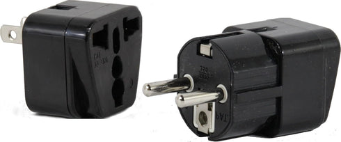 US to Vietnam/South Korea Travel Adapter Plug for USA/Universal to Asia Type E (C/F) & A AC Power Plugs