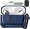 Valkit Airpods Pro Case with Lock Clip - Carbon Fiber Texture Cover with Keychain for Men Women, Shockproof Protective