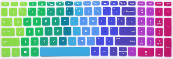 Keyboard Skin Compatible with 15.6" 2018 Flagship HP Pavilion, HP Envy x360, Rainbow