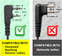 Earpiece Surveillance Kit Compatible with BaoFeng, BTECH, Kenwood Walkie Talkie with PTT Mic Headset