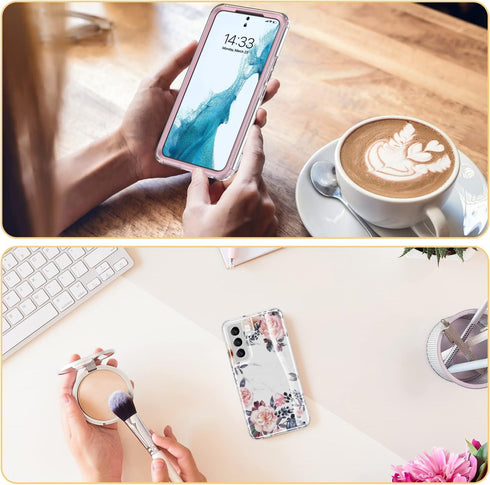 Esdot Compatible with Samsung Galaxy S22 Plus Case, Protective Phone Case with Fashionable Designs for Women