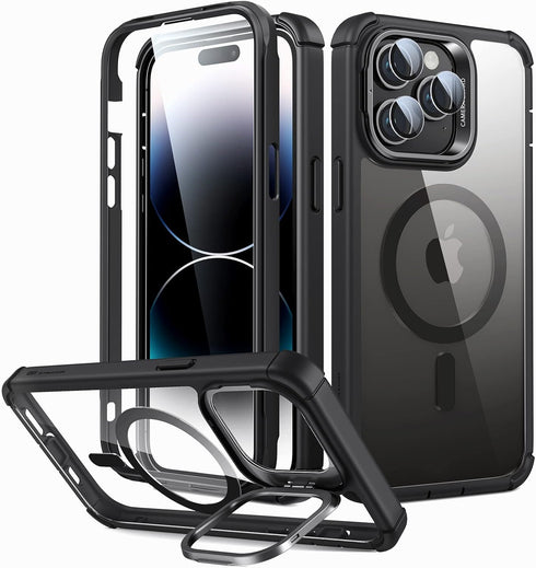 ESR Magnetic Case for iPhone 14 Pro Max, Full-Body Military-Grade Drop Proof with Built-in Screen Protector