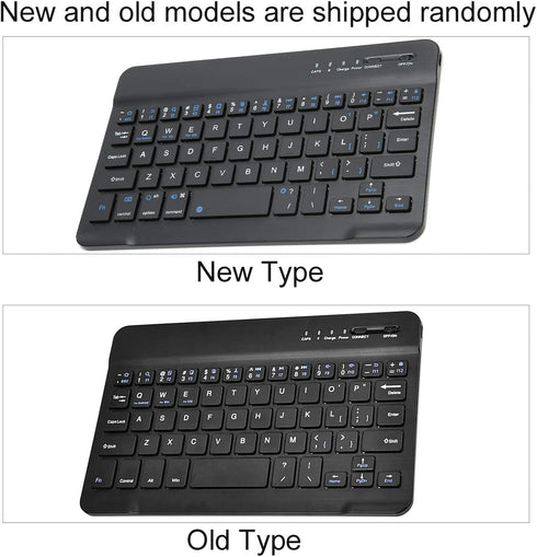 V BESTLIFE Portable Wireless Bluetooth Keyboard with Leather Case, Universal Portfolio Flip Case for 4.5''-6.8'' Phones