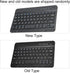 V BESTLIFE Portable Wireless Bluetooth Keyboard with Leather Case, Universal Portfolio Flip Case for 4.5''-6.8'' Phones