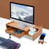 QUSKLISU (03) Computer Monitor Stand, Computer Rack with Drawers, Two top Platforms Desk Organizer Monitor Stand