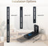 C YECEN Sound Bar Mounts Under TV or Above TV, Height & Depth Adjustable Soundbar Mountwith Detachable Extension Arms