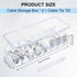 Tatuo 2 Pcs Cable Organizer Box with Wire Ties, Plastic Cord Storage Box with Lid, Electronics Organizer for Home Office Desk Organizers and Accessories (Clear)
