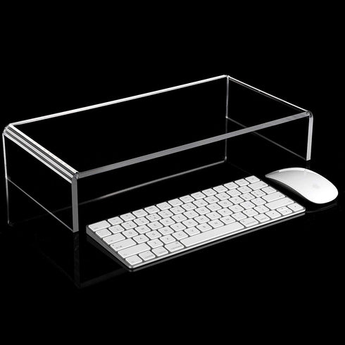 Jetec 2 Pcs Clear Acrylic Monitor Stand, Desktop Riser for Laptop, TV, Computer Screen, Teacher's Day Supplies