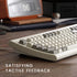 Perixx PERIBOARD-106M, Wired Performance Full-Size USB Keyboard, Curved Ergonomic Keys, Retro Gray/White