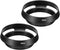 PATIKIL 49mm Lens Hood, 2Pcs Standard Vented Matte Surface Anti-reflective Lens Hood for Universal Cameras, Black