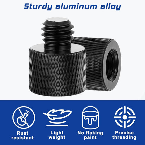 Xthrotsenk 6 1/4 3/8 3/8 1/4 Tripod Screw Adapter Pcs Aluminum Threaded Converter Male to Female and Male to Female