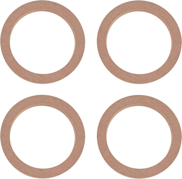 OLYCRAFT 4pcs MDF Car Speaker Spacer Rings, Universal Wooden Speaker Spacer Rings for Cars, Boats, Trucks - 5.7 Inch