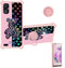 jioeuinly Case for Nuu A23 Plus S6304l, Colorful Reflect Light Cover with Tempered Glass Screen Protector and Ring