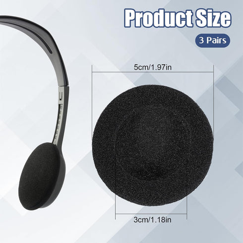 Zyghjort 6 50mm/2" Headsets H251 H251n H261n H351 H361 PCS Headphone Earpads, Ear Cushions Ultra Soft Foam Cover