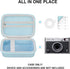 Hard Carrying Case for Fujifilm Instax Mini EVO Instant Camera, Travel Storage Case with Mesh Pocket, Blue