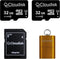 Pack of 2 Micro SD Card 32GB Flash Memory Card, Micro SDHC with SD Adapter and Card Reader, C10, A2, U3, UHS-I (32 GB)