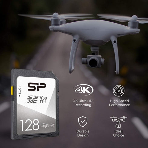 SP Silicon Power 64GB UHS-1 U3 V30 Silicon Power Superior SDXC Memory Card