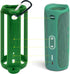 Silicone Gel Soft Skin Cover for JBL FLIP 5 Waterproof Portable Bluetooth Speaker, Travel Carry Pouch with Strap (Green)